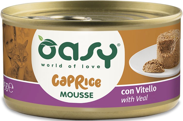 Oasy Caprice Digestive Skin & Coat cielęcina pasztet adult 85 g
