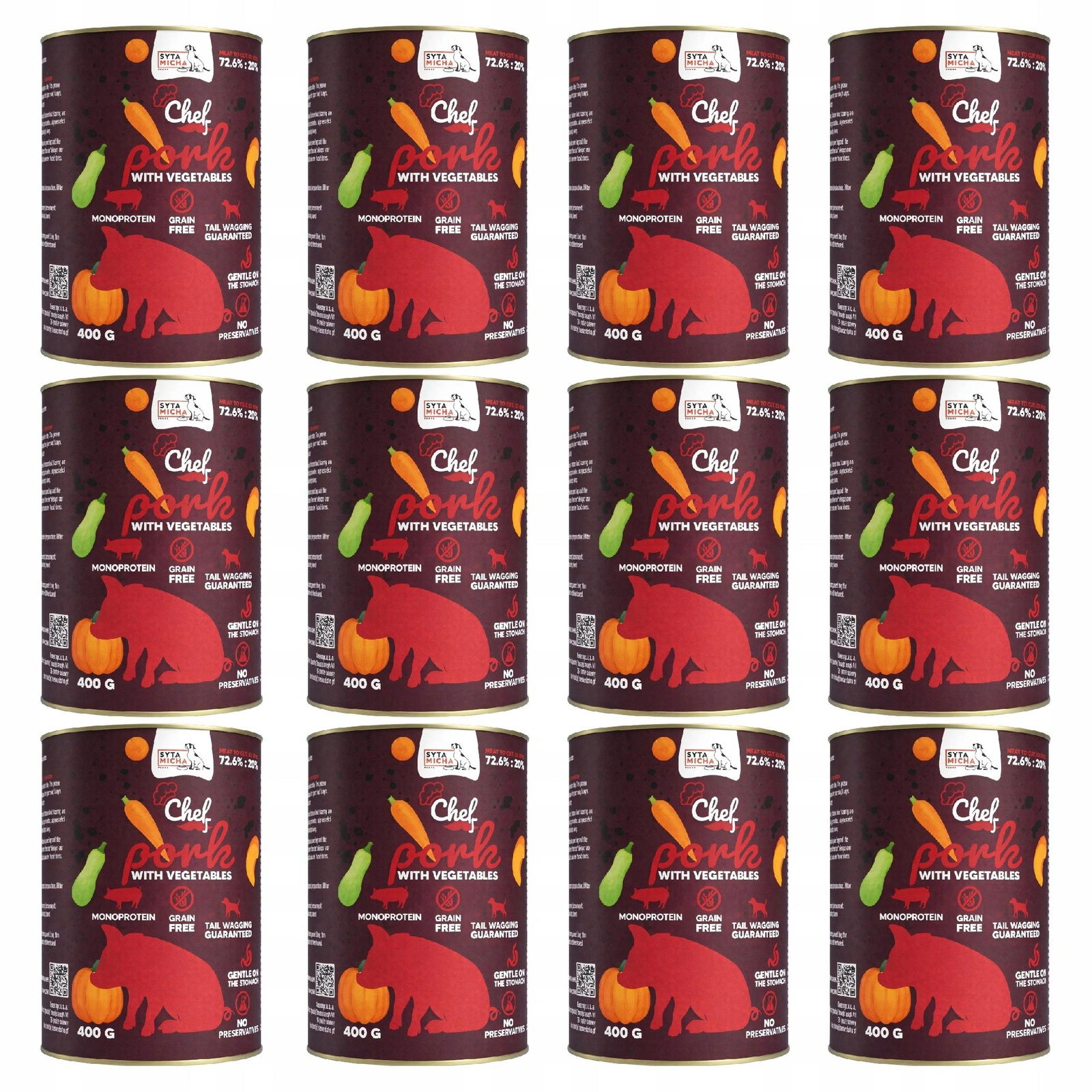 Syta Micha wieprzowina z warzywami 400 g × 12