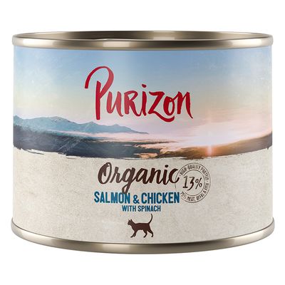 Purizon Organic kurczak, łosoś ze szpinakiem 200 g