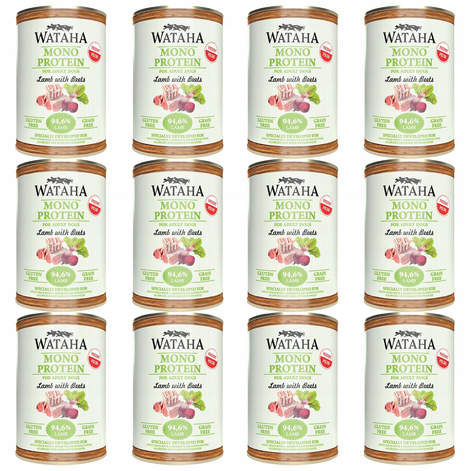 Wataha Mono jagnięcina adult 400 g × 12