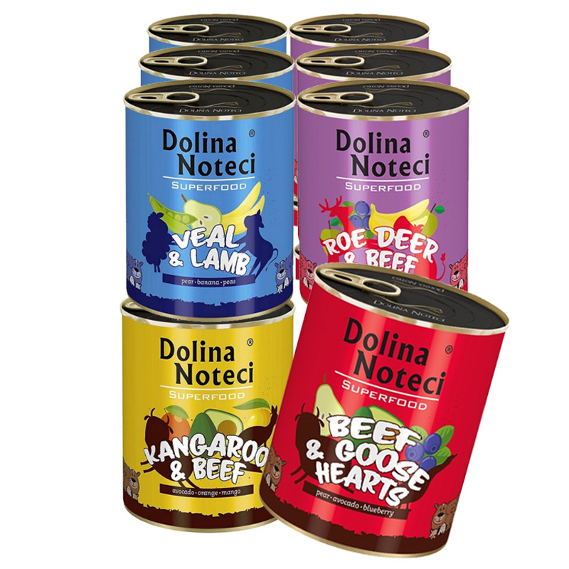 Dolina Noteci Superfood cielęcina, gęś, jagnięcina, kangur, sarna, wołowina 800 g × 12