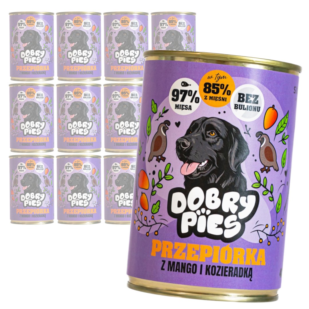 Dobry Pies przepiórka adult 400 g × 12