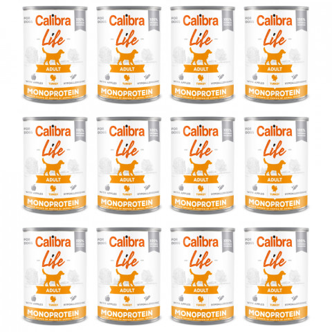 Calibra Dog Life indyk adult 400 g × 12