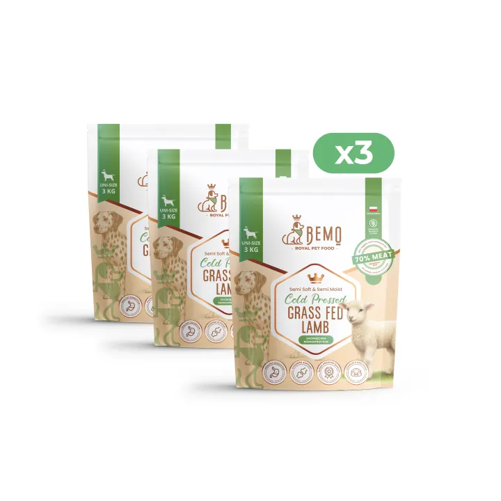 Bemo Cold Pressed jagnięcina adult 3 kg × 3