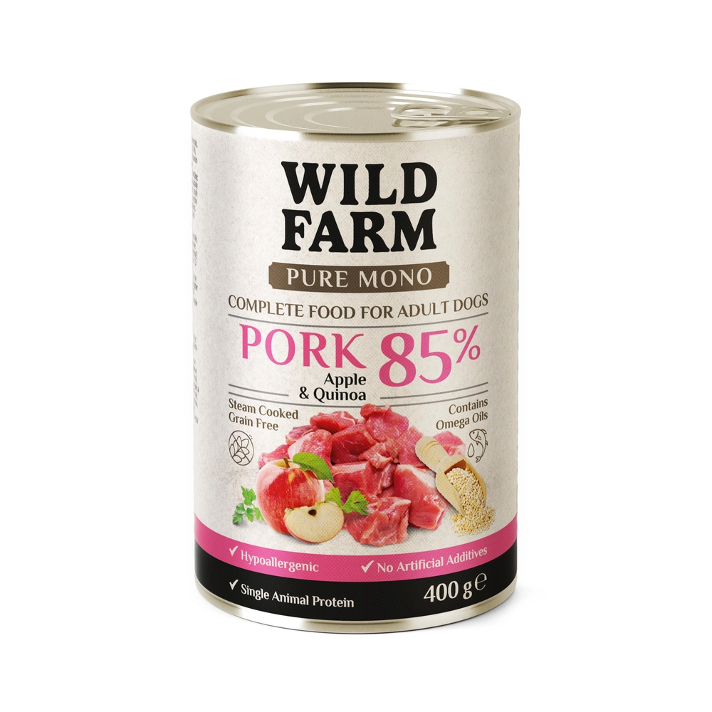 Wild Farm Pure Mono wieprzowina adult 400 g