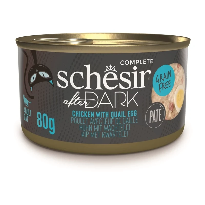 Schesir After Dark kurczak z jajkiem przepiórczym pasztet adult 80 g