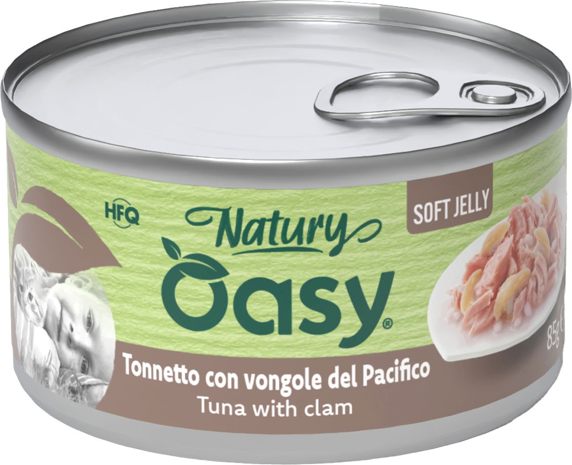 Oasy Natury tuńczyk, małże w galaretce adult 85 g