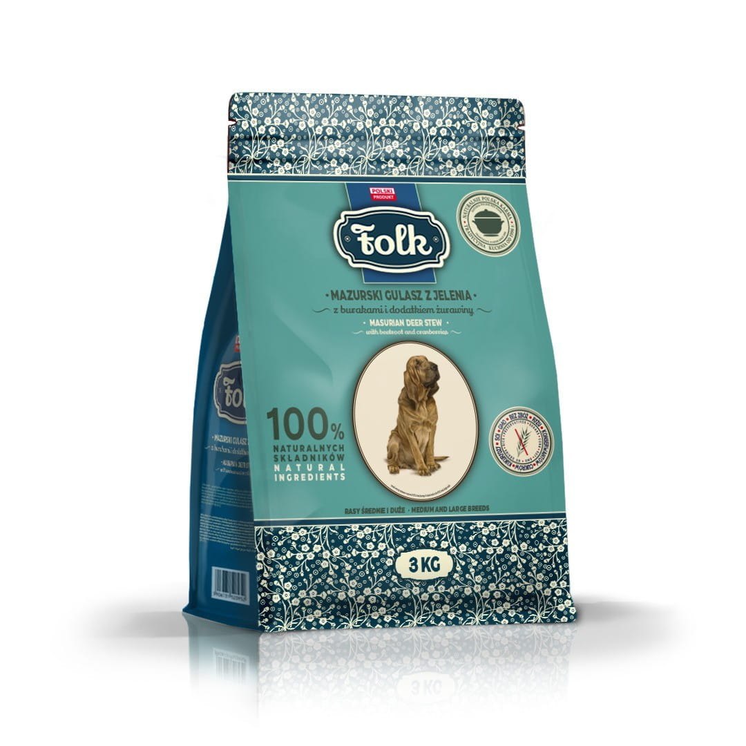 Folk jeleń adult średnie rasy, duże rasy 3 kg