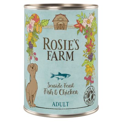 Rosie's Farm ryba, kurczak adult 400 g × 6