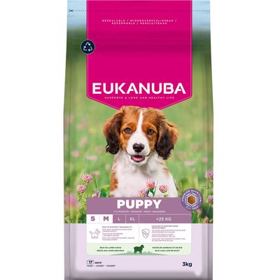 Eukanuba Premium Nutrition jagnięcina puppy małe rasy, średnie rasy 3 kg × 2