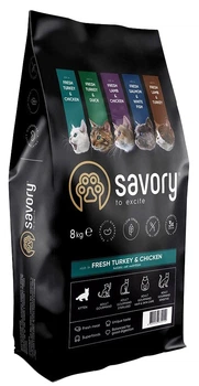 Savory indyk, kurczak kitten 8 kg