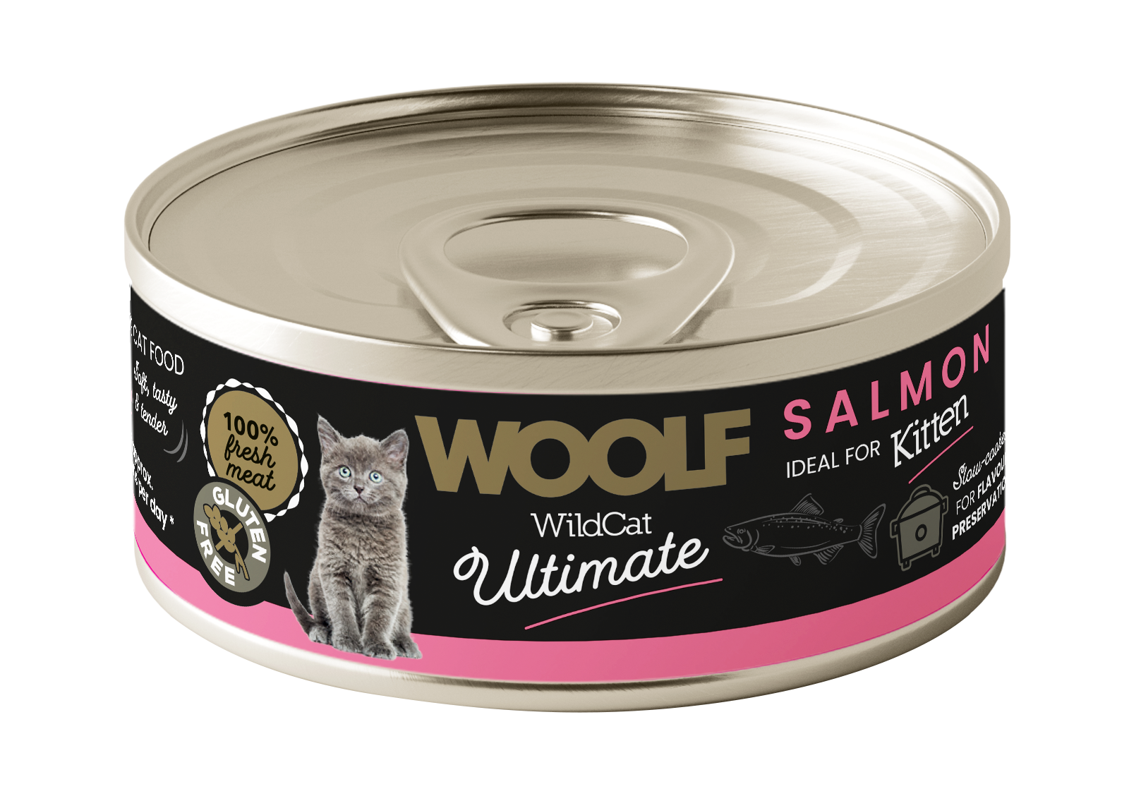 Woolf Ultimate łosoś pasztet kitten 85 g