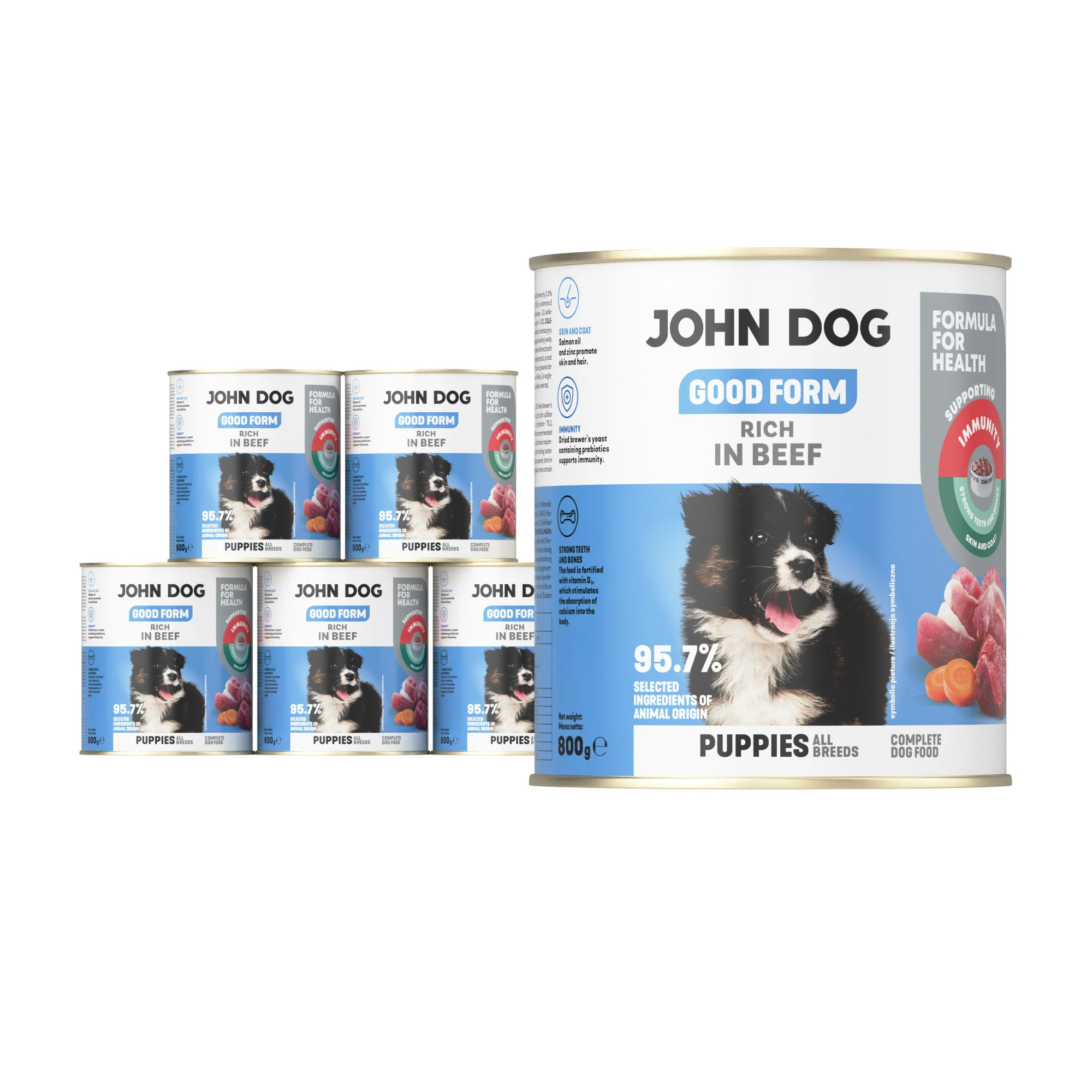John Dog Good Form wołowina junior 800 g × 6