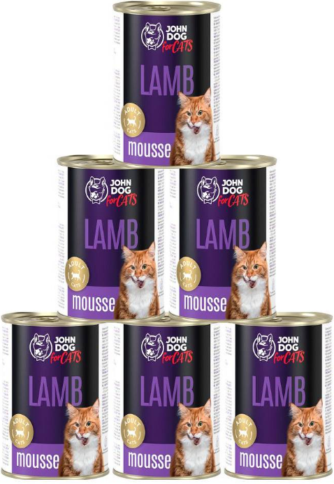 John Dog For Cats jagnięcina pasztet adult 400 g × 6