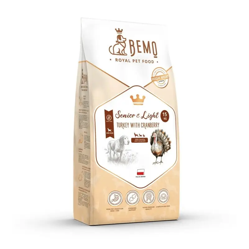 Bemo indyk, żurawina senior 15 kg