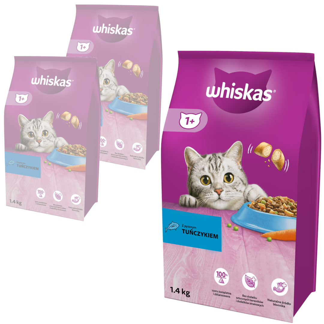 Whiskas Adult tuńczyk adult 1,4 kg × 3