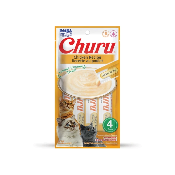 Inaba Churu Hairball kurczak w kremie 14 g × 4