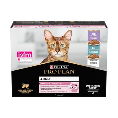 Purina Pro Plan Digestive mix smaków w sosie adult 85 g × 10