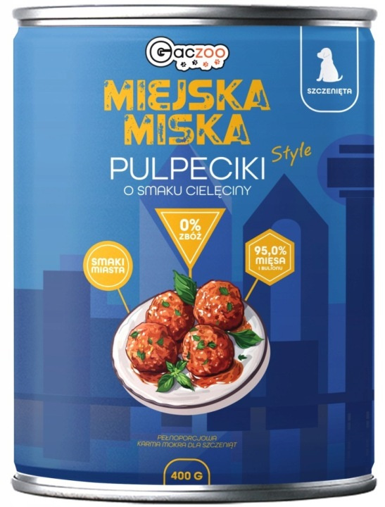Gaczoo Miejska Miska cielęcina junior 400 g