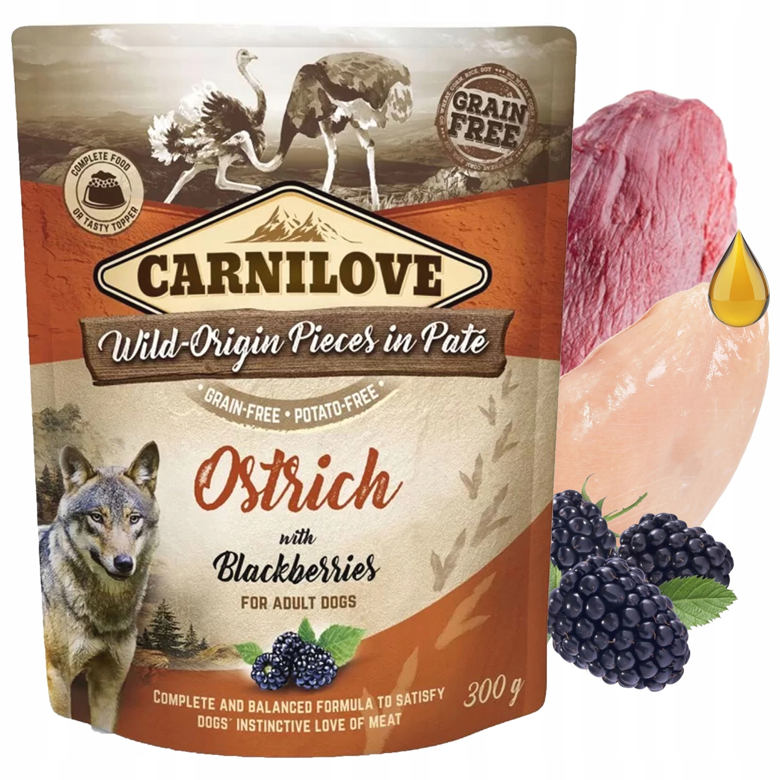 Carnilove drób, struś adult 300 g