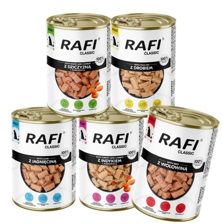Rafi Classic drób, dziczyzna, indyk, jagnięcina, wołowina adult 1.24 kg × 10