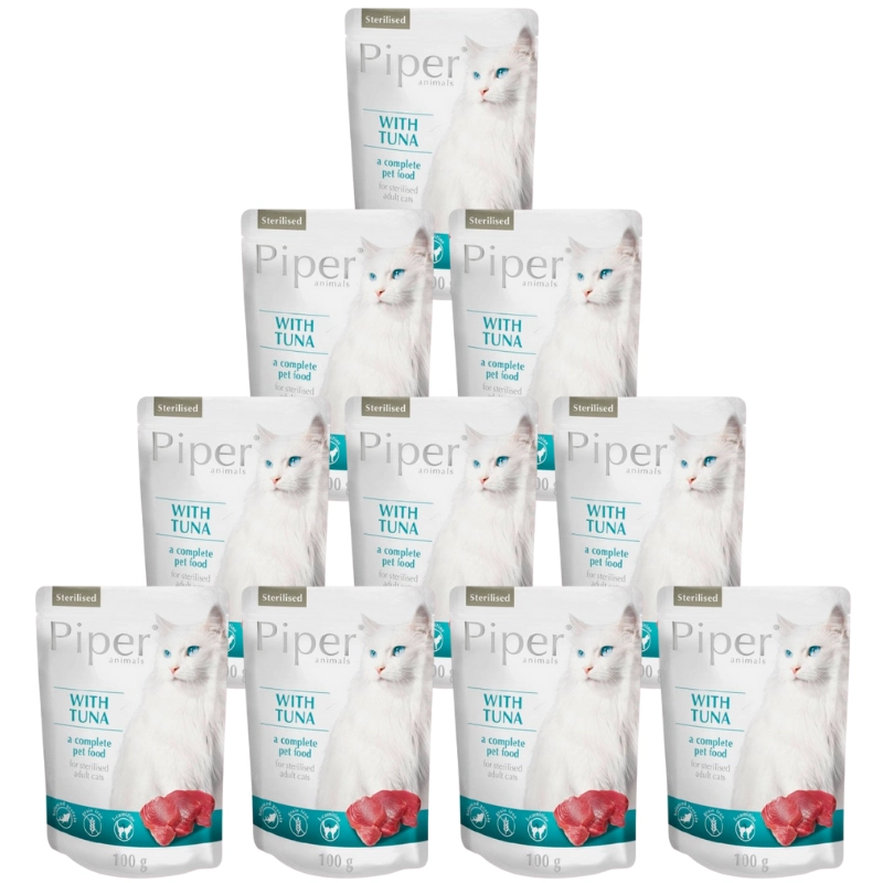 Dolina Noteci Piper Sterilised tuńczyk adult 100 g × 10
