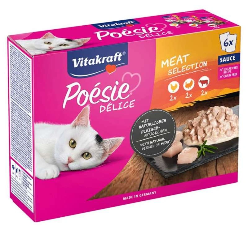 Vitakraft Poésie Délice mix smaków w sosie 85 g × 6