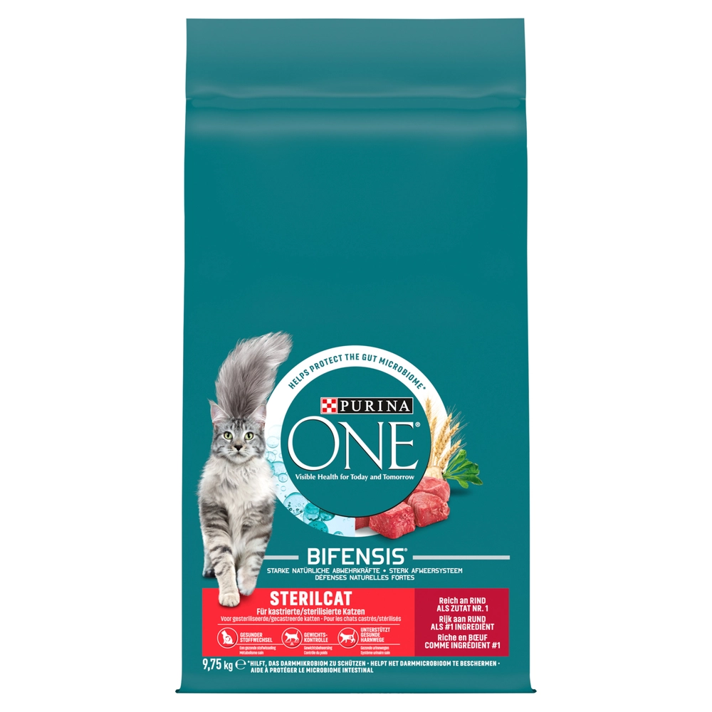 Purina ONE Sterilised wołowina z pszenicą adult 9,75 kg