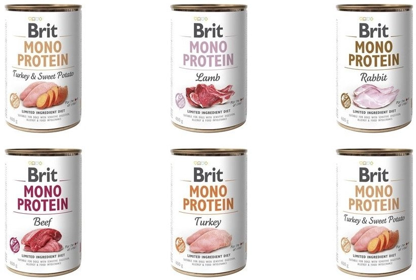 Brit Mono Protein mix smaków 400 g × 30