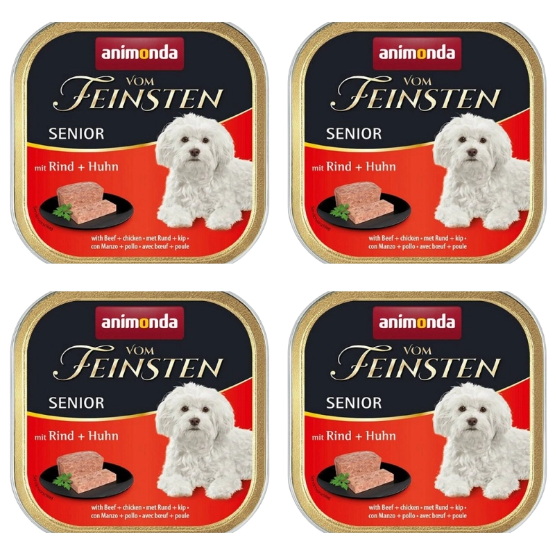 Animonda Vom Feinsten wołowina, kurczak senior 150 g × 22