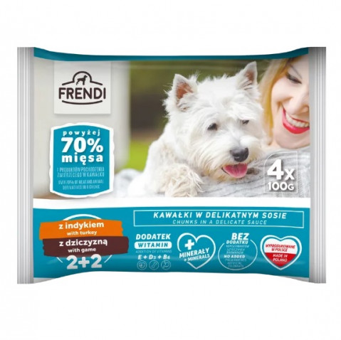 Pet Republic Frendi indyk, dziczyzna adult 100 g × 4