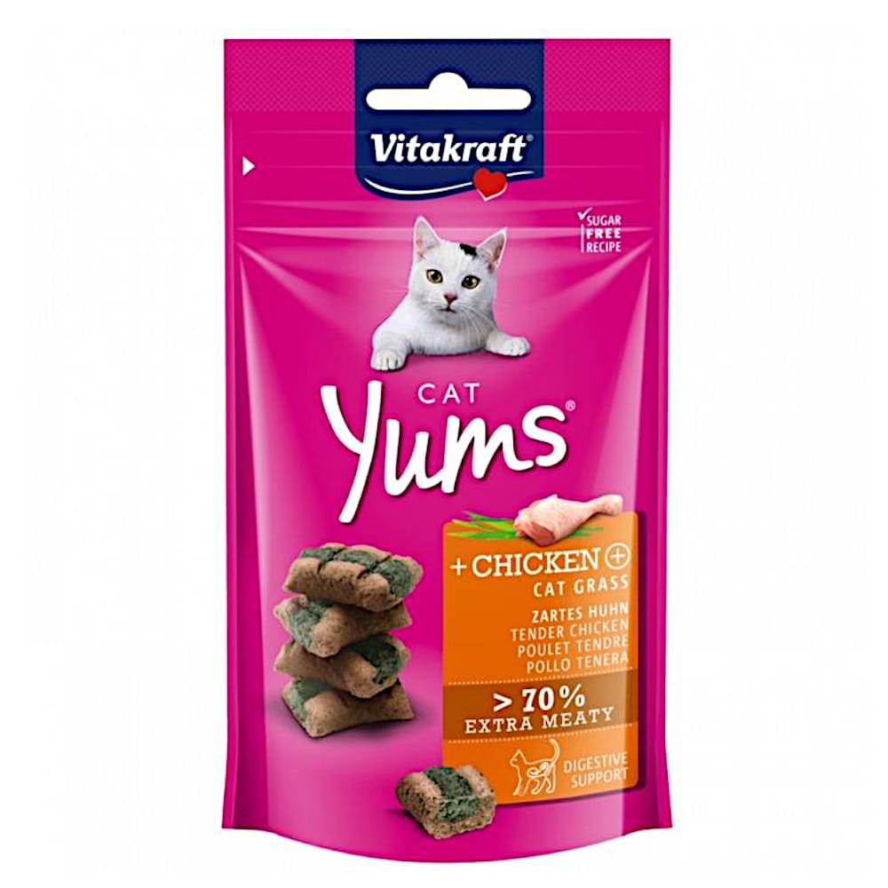 Vitakraft Cat Yums Hairball kurczak z kocią trawą 40 g