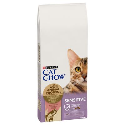 Purina Cat Chow Sensitive łosoś 15 kg × 2