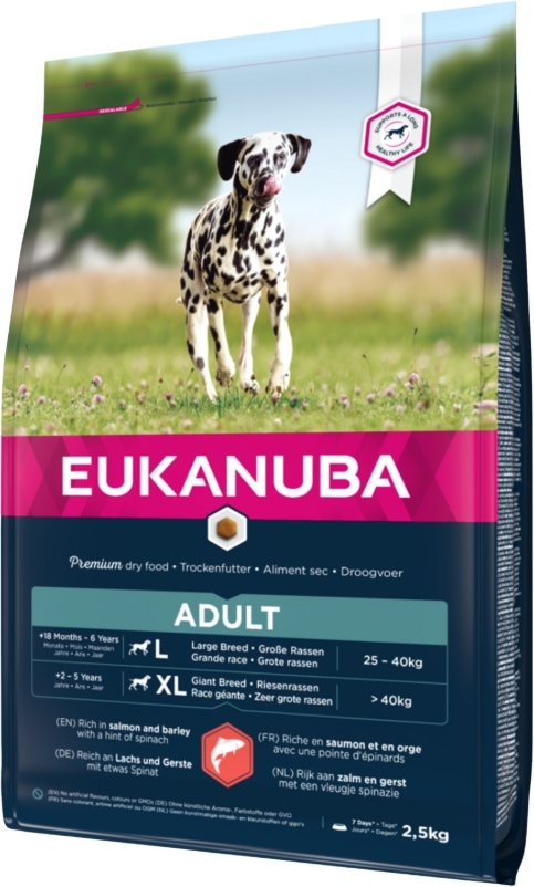 Eukanuba Adult łosoś z jęczmieniem adult duże rasy 2,5 kg