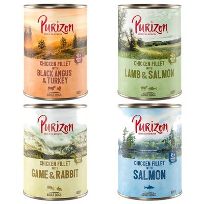 Purizon Original dziczyzna, indyk, jagnięcina, królik, kurczak, wołowina, łosoś adult 400 g × 6