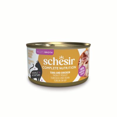 Schesir Complete Nutrition kurczak, tuńczyk w bulionie adult 85 g × 6