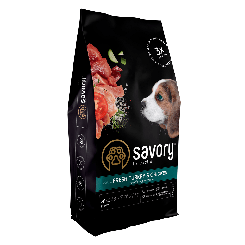 Savory indyk, kurczak puppy 12 kg