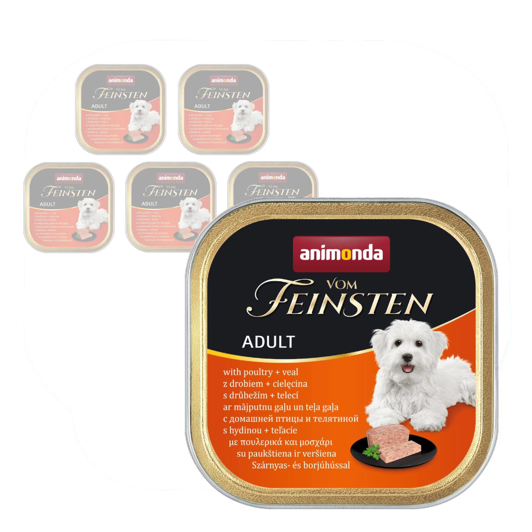 Animonda Vom Feinsten cielęcina, drób adult 150 g × 6