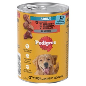 Pedigree wołowina, jagnięcina, kurczak adult 400 g