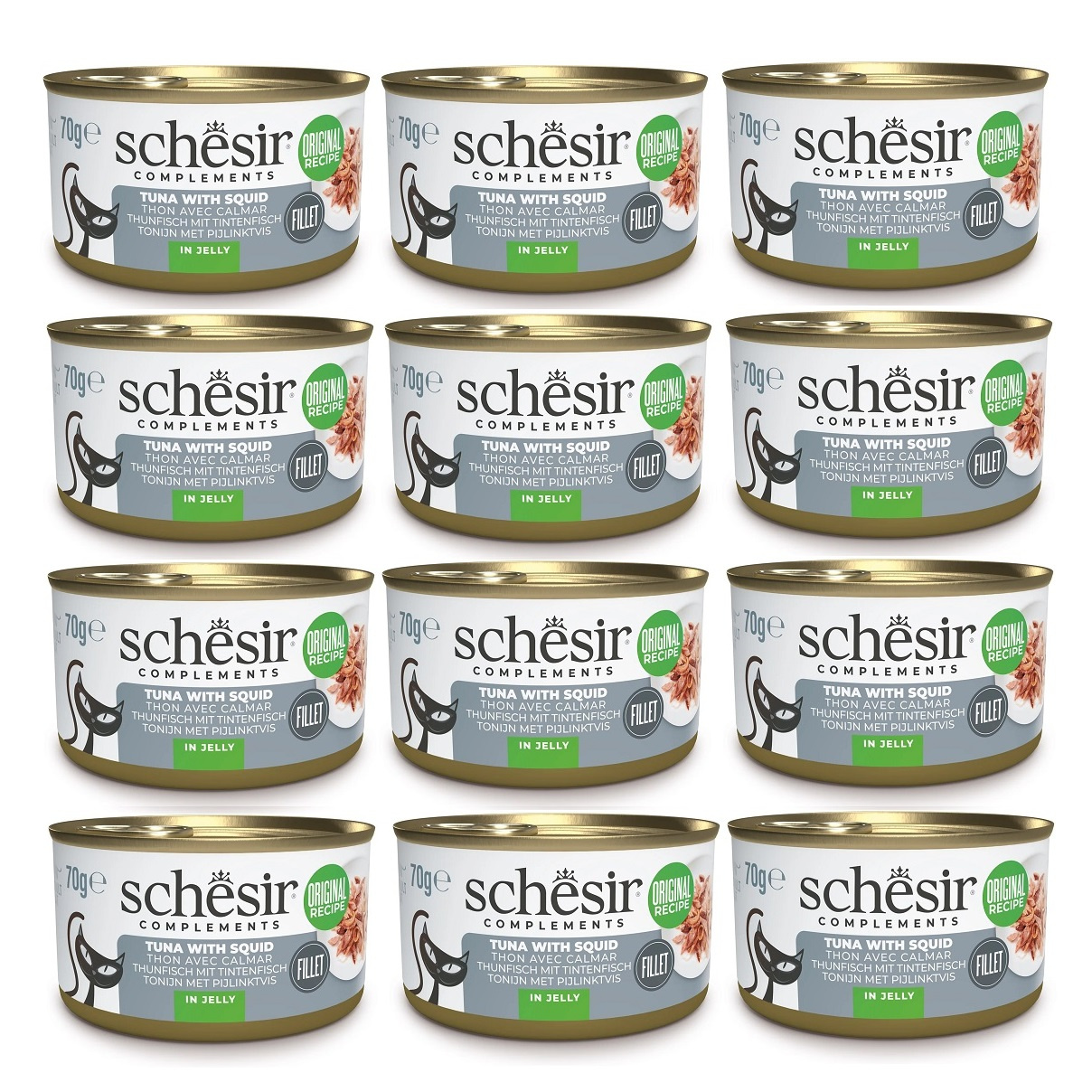 Schesir Complements kalmary, tuńczyk w galaretce 70 g × 12