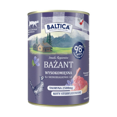 Baltica Smaki Regionów Sterilised Sensitive Digestive bażant adult 400 g