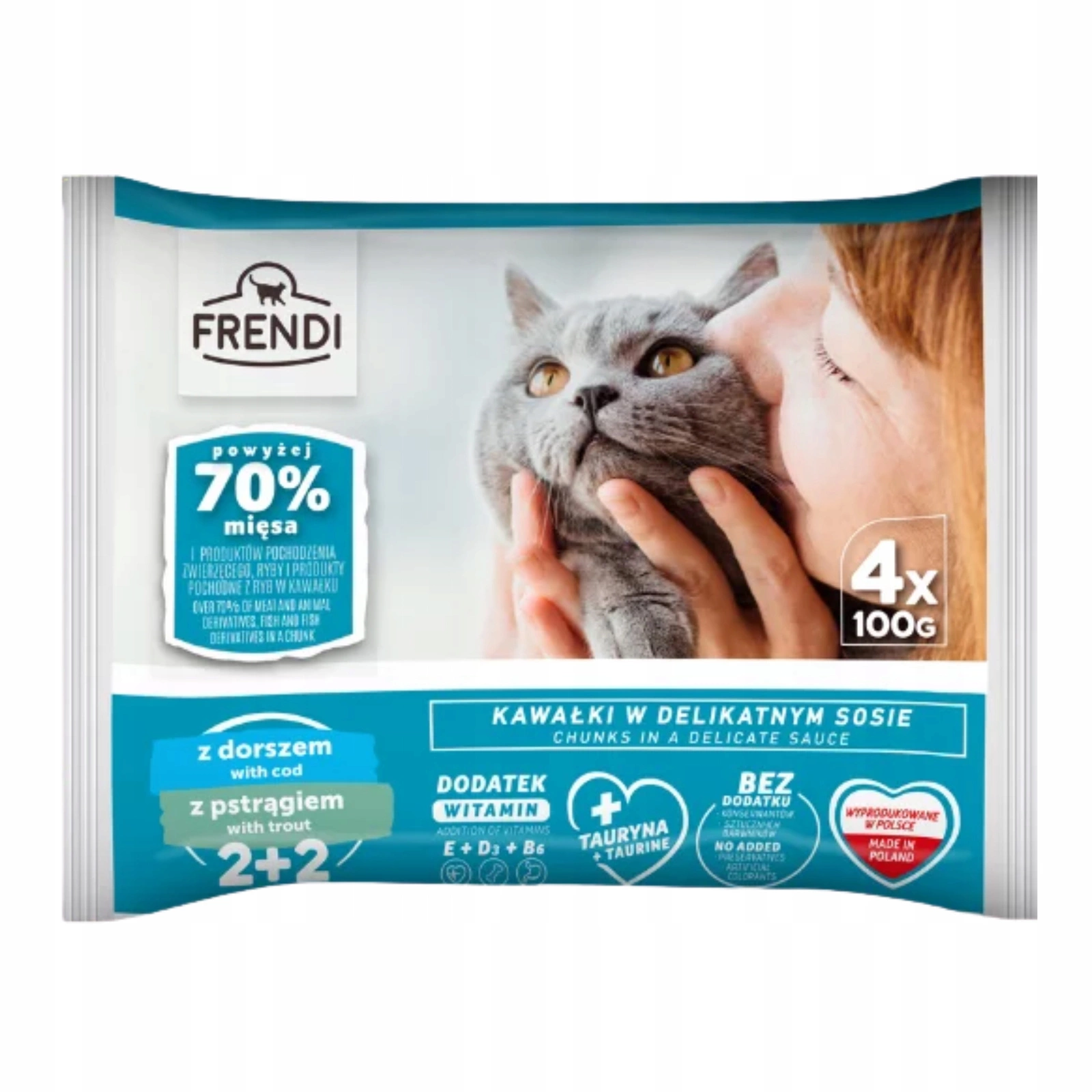 Frendi dorsz, pstrąg kawałki adult 100 g × 4
