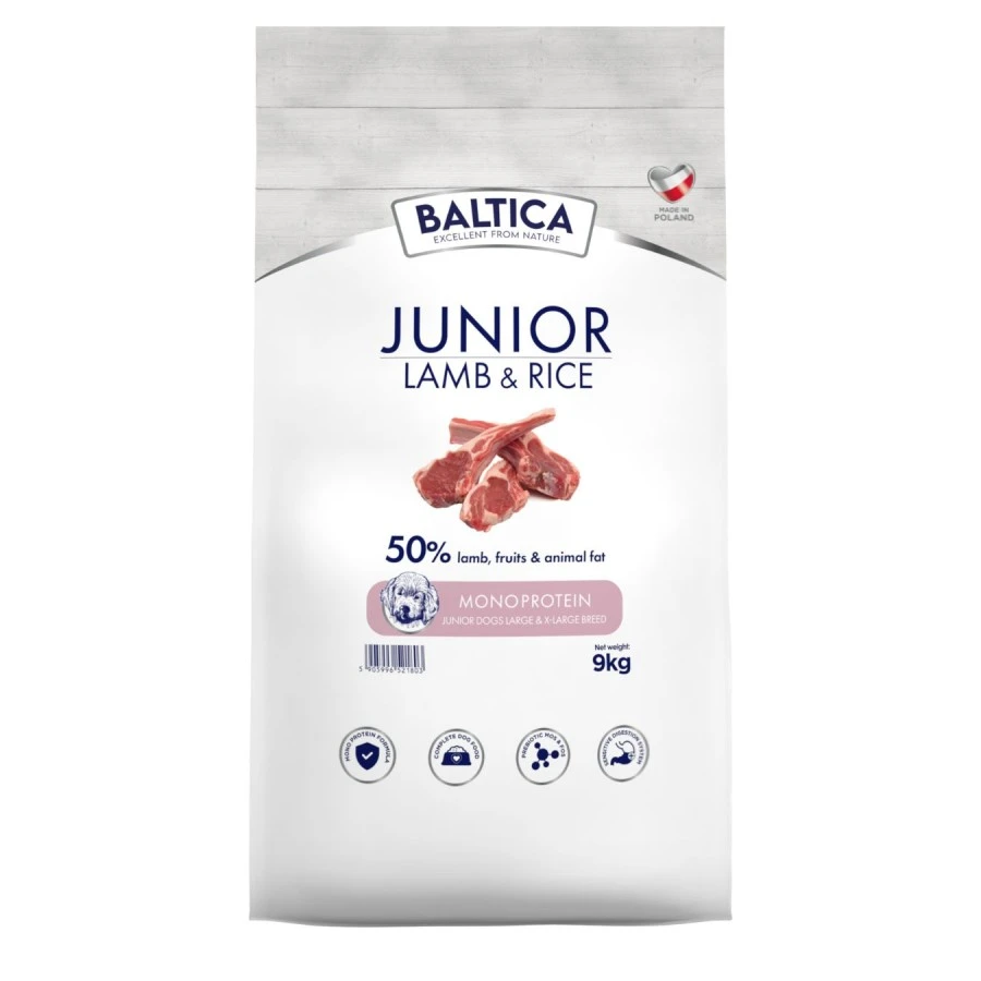 Baltica jagnięcina junior duże rasy 9 kg