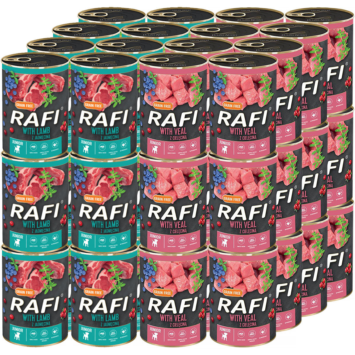 Rafi cielęcina, jagnięcina junior 400 g × 48
