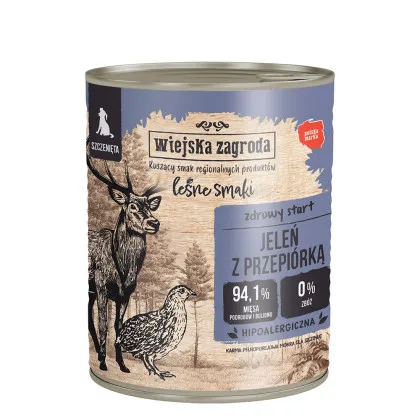 Wiejska Zagroda jeleń, przepiórka junior 800 g