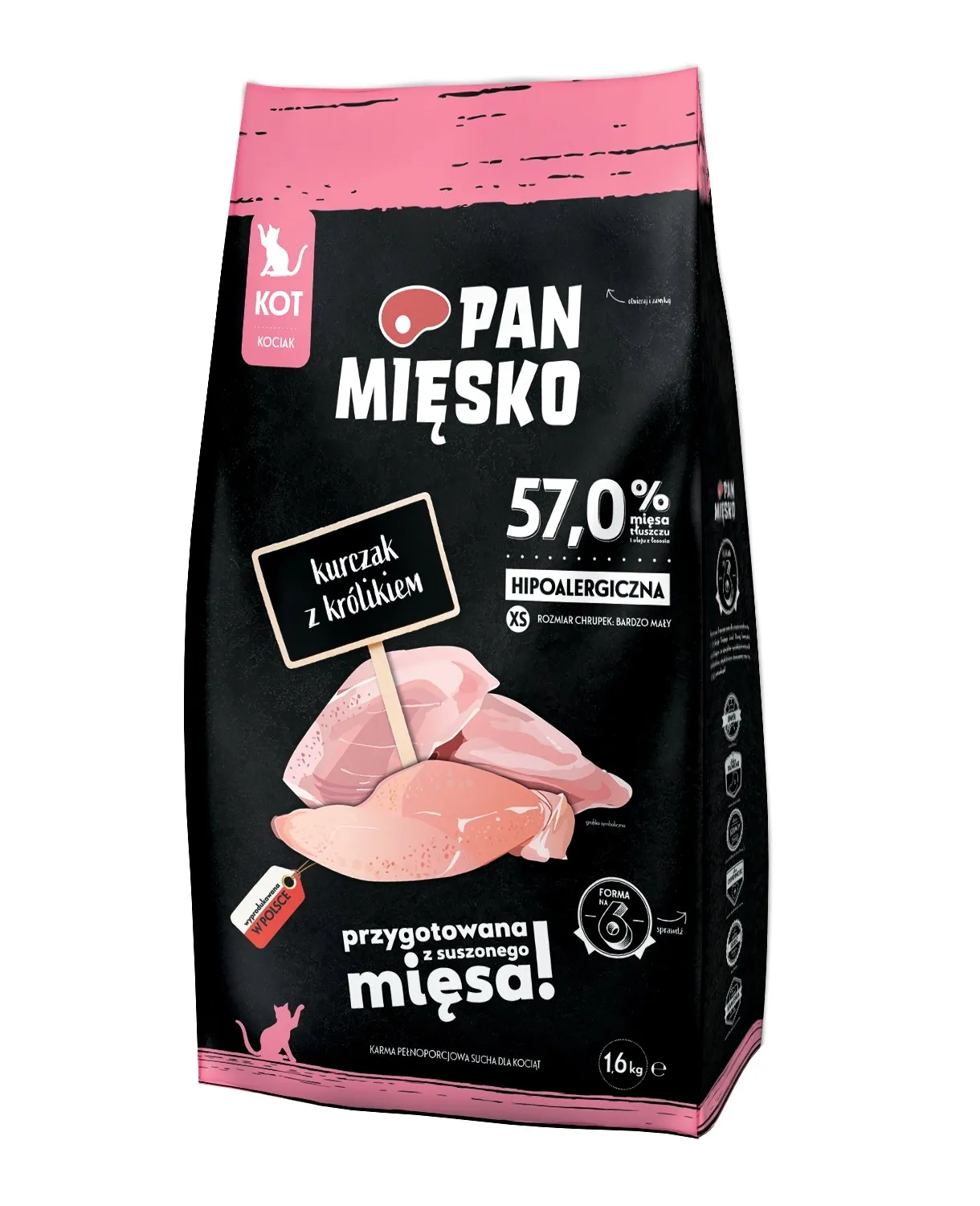 Pan Mięsko królik, kurczak kitten 1,6 kg