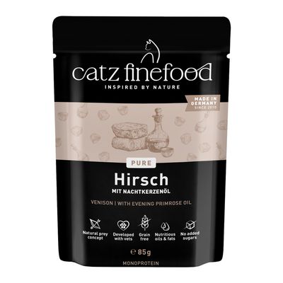 Catz Finefood Pure Sensitive jeleń w bulionie 85 g × 8