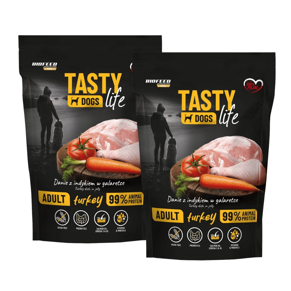 BioFeed Tasty Dogs Life indyk adult 500 g × 2