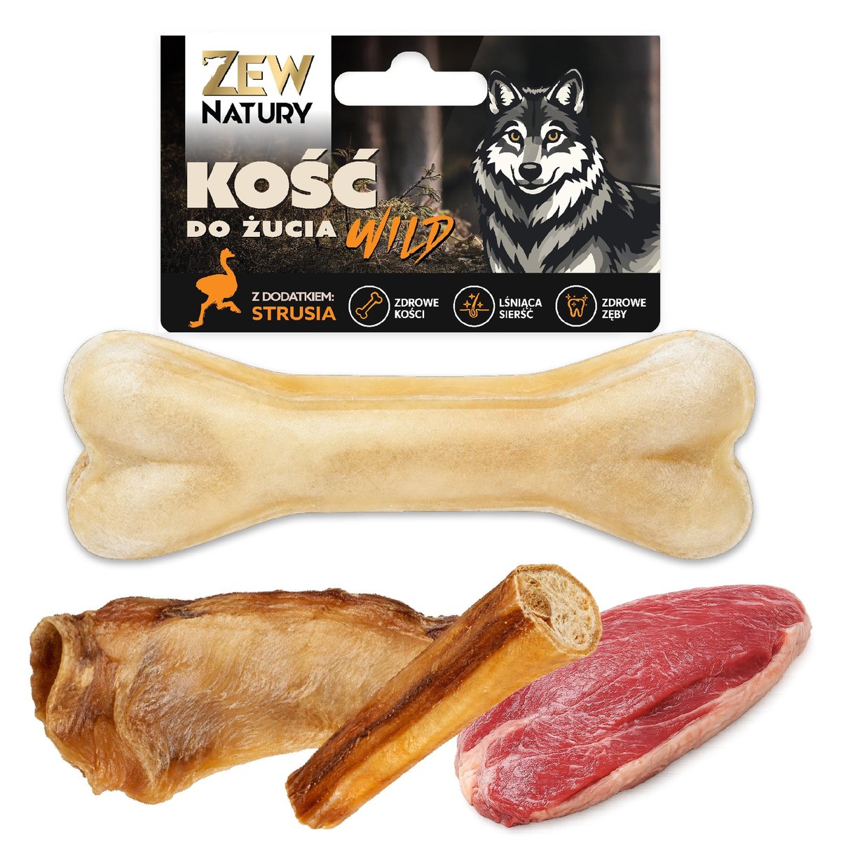Zew Natury struś, wołowina adult 55 g