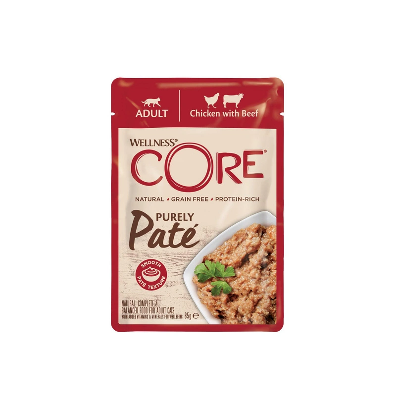 Wellness CORE Purely Pate kurczak, wołowina pasztet adult 85 g × 8